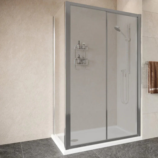 Roman Haven 900mm Framed Side Panel - Polished Chrome - H5R9CS - Envy Bathrooms Ltd