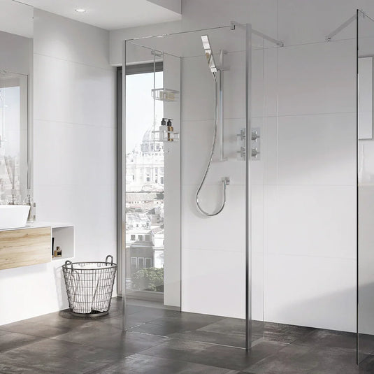 Roman Haven Select 900 Glass To Glass Front Wetroom Panel (10mm) - Chrome - H10FP9CS - Envy Bathrooms Ltd