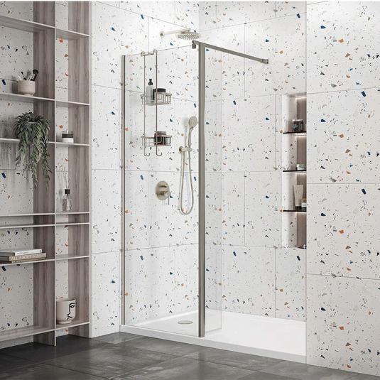 Roman Haven Select 900mm Wetroom Panel (8mm) - Gunmetal - H8SP9CGM - Envy Bathrooms Ltd