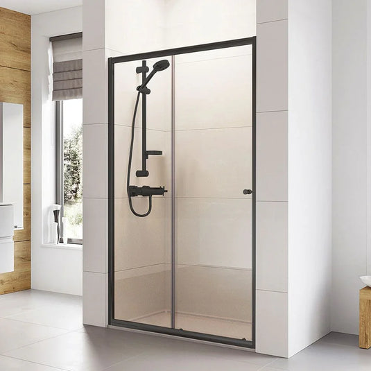 Roman Haven6 1200mm Sliding Door - Matt Black - H3S12CB - Envy Bathrooms Ltd