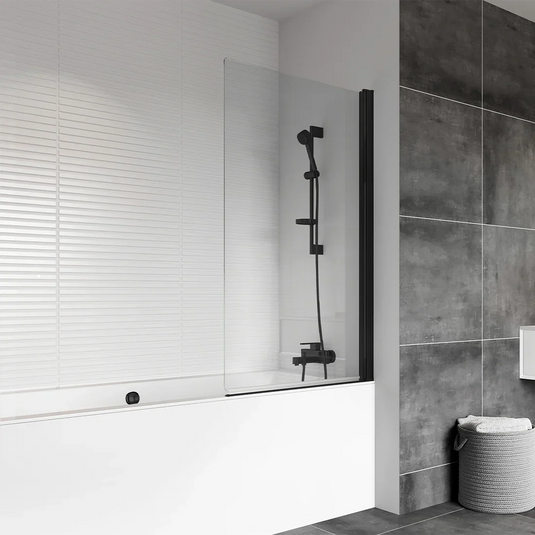 Roman Haven6 1500mm Standard Pivoting Bath Screen - Matt Black - H2D10CB - Envy Bathrooms Ltd