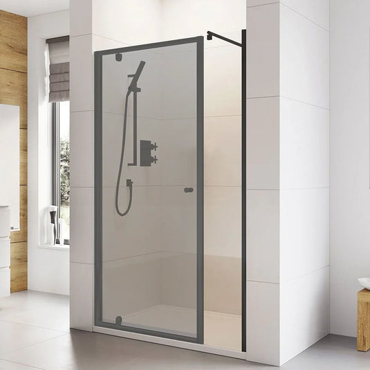 Roman Haven6 200mm Inline Panel - Matt Black - H3HL2CB - Envy Bathrooms Ltd