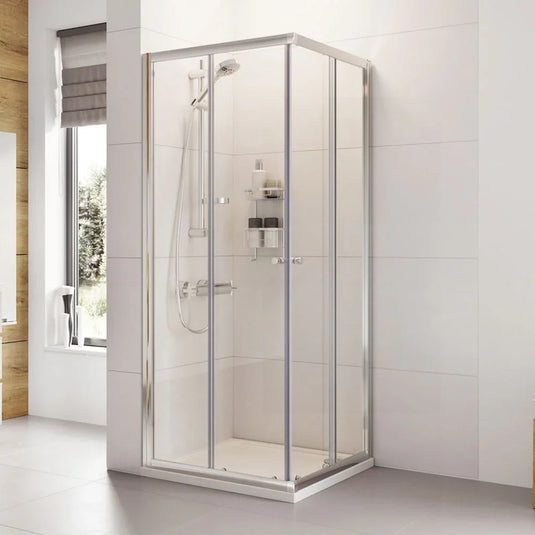 Roman Haven6 760 x 760mm Corner Entry Door - Polished Chrome - H3C76CS - Envy Bathrooms Ltd