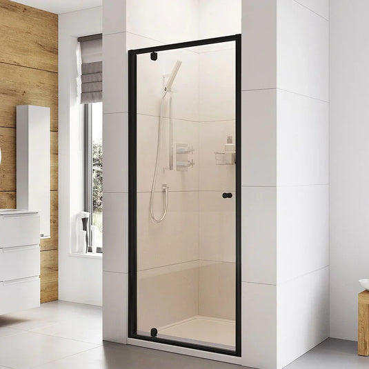 Roman Haven6 760mm Pivot Door - Matt Black - H3P76CB - Envy Bathrooms Ltd