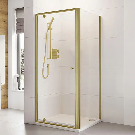 Roman Haven6 760mm Pivot Door - Brushed Brass - H3P76CBR - Envy Bathrooms Ltd