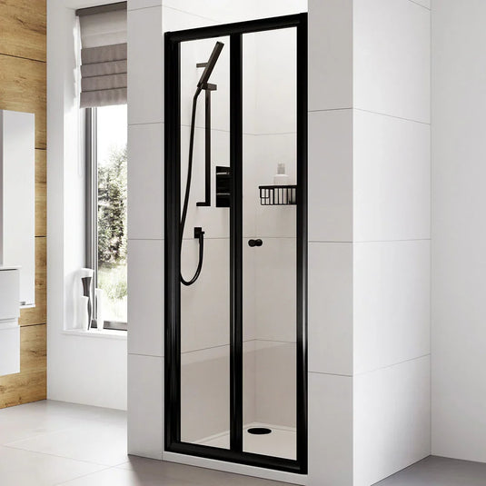 Roman Haven6 800mm Bi-Fold Door - Matt Black - H3B8CB - Envy Bathrooms Ltd