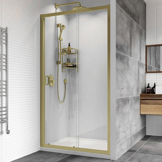 Roman Haven8 1100mm Sliding Door - Brushed Brass - H4S11CBR - Envy Bathrooms Ltd