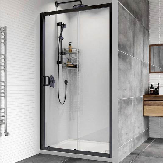 Roman Haven8 1100mm Sliding Door - Black - H4S11CB - Envy Bathrooms Ltd