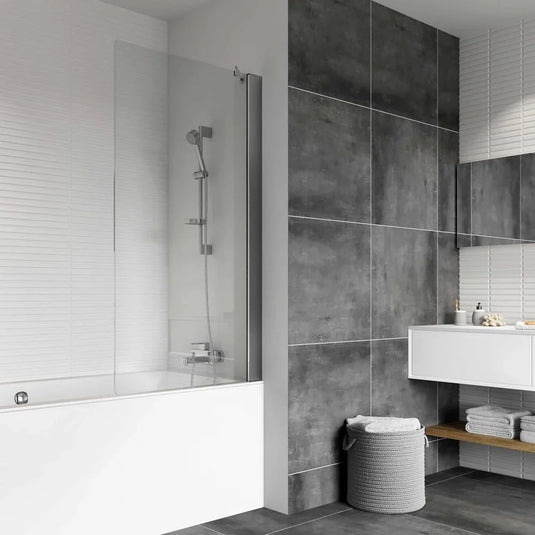 Roman Haven8 1467mm Fixed Bath Screen - Polished Chrome - H4D11CS - Envy Bathrooms Ltd