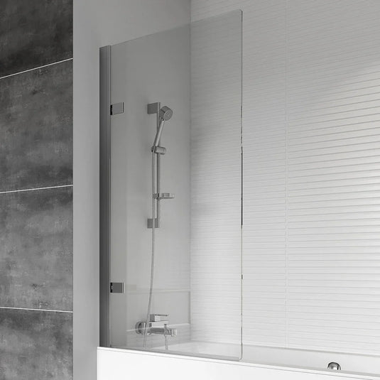 Roman Haven8 1500mm Hinged Bath Screen (LH) - Polished Chrome - H4D12CSL - Envy Bathrooms Ltd