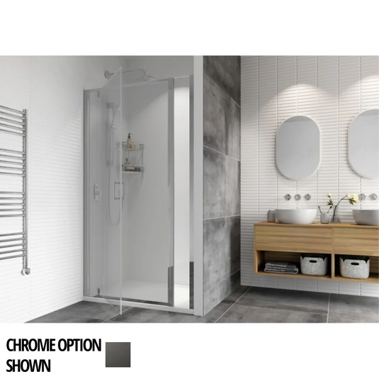 Roman Haven8 200mm Inline Panel - Black - H4HL2CB - Envy Bathrooms Ltd