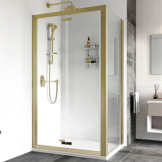 Roman Haven8 760mm Bi-Fold Door - Brushed Brass - H4B76CBR - Envy Bathrooms Ltd
