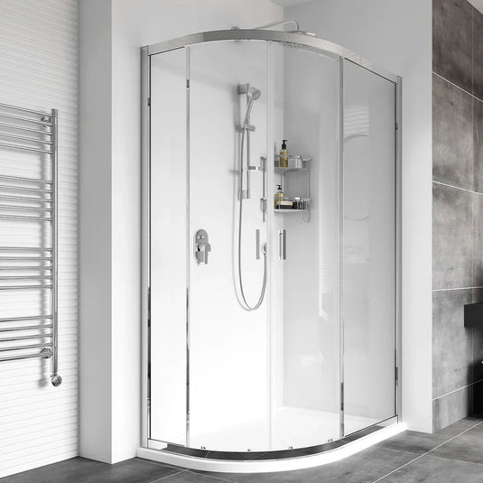 Roman Haven8 800 x 1000mm Double Door Offset Quadrant - Polished Chrome - H4Q810CS - Envy Bathrooms Ltd