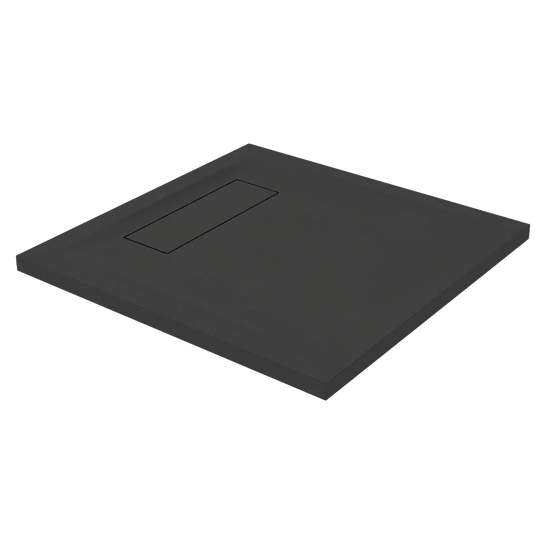 Roman Infinity 800 x 800mm Square Slate Tray - Black - IGS80B - Envy Bathrooms Ltd