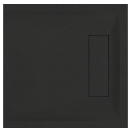Roman Infinity 800 x 800mm Square Slate Tray - Black - IGS80B - Envy Bathrooms Ltd