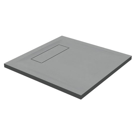Roman Infinity 800 x 800mm Square Slate Tray - Grey - IGS80G - Envy Bathrooms Ltd