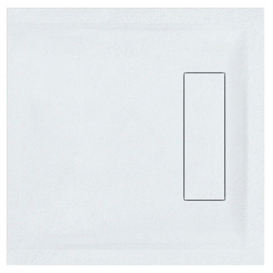 Roman Infinity 800 x 800mm Square Slate Tray - White - IGS80W - Envy Bathrooms Ltd