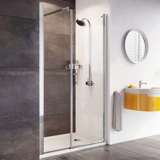 Roman Innov8 1500mm Pivot Door With Inline For Alcove - Polished Chrome - N2F2HD13S+N2H1513S* - Envy Bathrooms Ltd