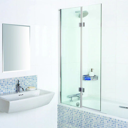 Roman Innov8 1500mm Inward Hinged Bath Screen (LH) - Polished Chrome - N2BV13SL - Envy Bathrooms Ltd