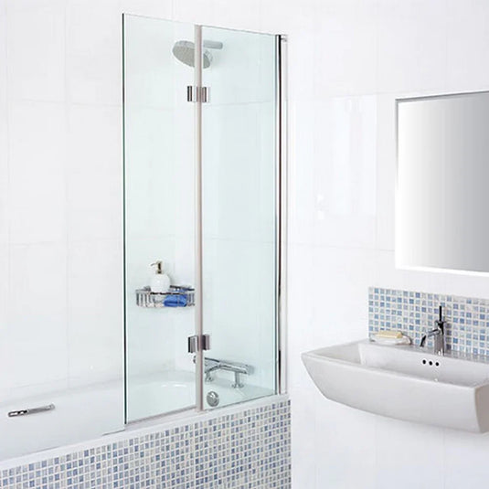 Roman Innov8 1500mm Inward Hinged Bath Screen (RH) - Polished Chrome - N2BV13SR - Envy Bathrooms Ltd