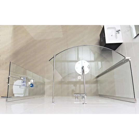 Roman Innov8 1700mm Walk In Panel With 2 Side Panels - Polished Chrome - V8CGR13S - Envy Bathrooms Ltd