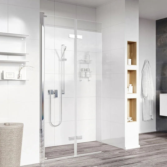 Roman Innov8 900mm Bifold Wet Room Panel - Polished Chrome - N2VC913S - Envy Bathrooms Ltd