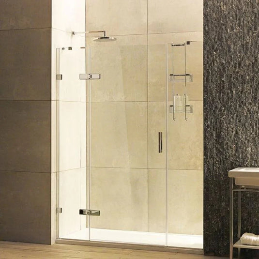 Roman Liberty 1600mm Hinged Door With 2 Inline Panels For Alcoves (10mm) - Polished Chrome - TLHD13S+TLH1613S* - Envy Bathrooms Ltd