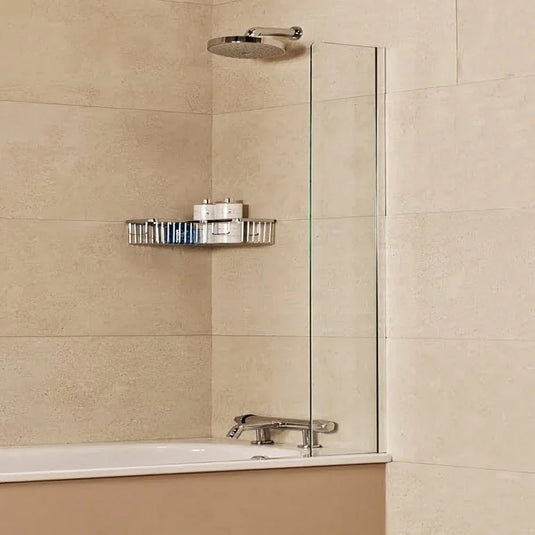 Roman Lumin8 1500mm Mini Fixed Bath Screen - Polished Chrome - V8CC113S - Envy Bathrooms Ltd