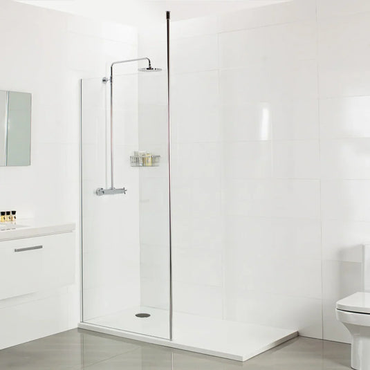 Roman Round Floor to Ceiling Brace Kit (8mm Glass) - Polished Chrome - RF2C8KIT - Envy Bathrooms Ltd