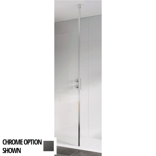Roman Square Floor to Ceiling Brace Kit (8mm Glass) - Matt Black - RF2C8KITSQB - Envy Bathrooms Ltd