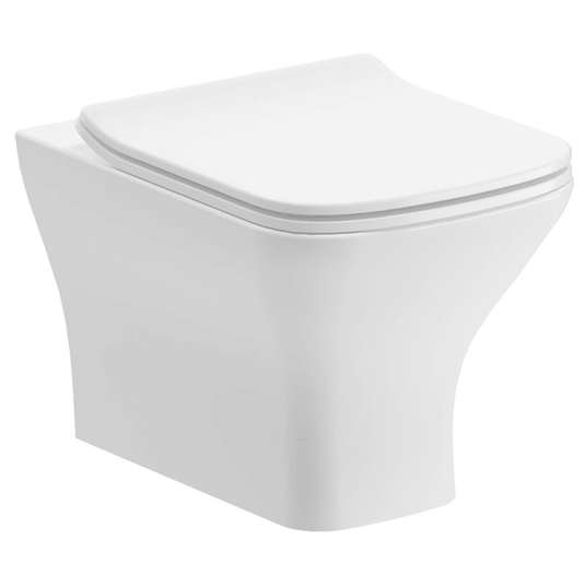 Ruby Bailey Rimless Comfort Height Back To Wall WC & Slim Soft Close Seat - RUBY108881 - Envy Bathrooms Ltd
