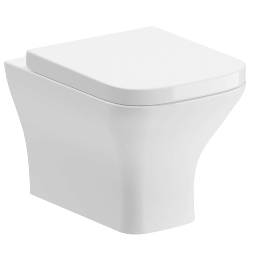 Ruby Bailey Rimless Comfort Height Back To Wall WC & Wrapover Soft Close Seat - RUBY108882 - Envy Bathrooms Ltd