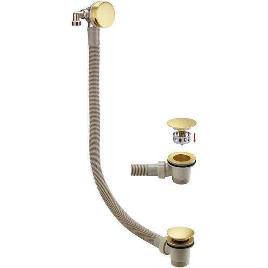 Ruby Bath Filler Waste - Brushed Brass - RUBY105816 - Envy Bathrooms Ltd