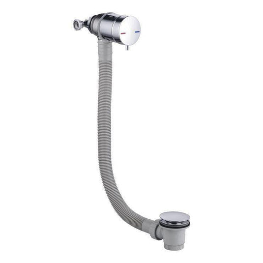 Ruby Bath Overflow Filler w/Integrated Valve - Chrome - RUBY108976 - Envy Bathrooms Ltd