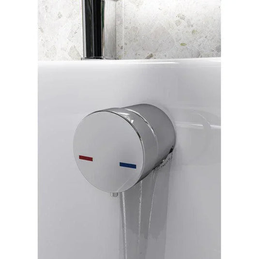 Ruby Bath Overflow Filler w/Integrated Valve - Chrome - RUBY108976 - Envy Bathrooms Ltd