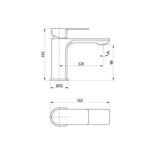 Ruby Baxter Basin Mixer & Waste - Matt Black - RUBY105759 - Envy Bathrooms Ltd