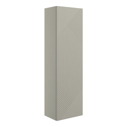 Ruby Bear 350mm Wall Hung 1 Door Tall Unit - Matt Oat - RUBY108509 - Envy Bathrooms Ltd