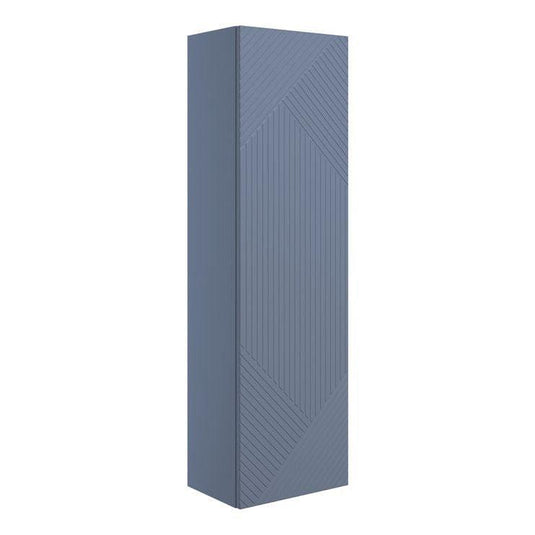 Ruby Bear 350mm Wall Hung 1 Door Tall Unit - Matt Smoke Blue - RUBY108508 - Envy Bathrooms Ltd