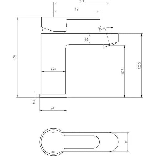 Ruby Bear Basin Mixer & Waste - Chrome - RUBY105723 - Envy Bathrooms Ltd