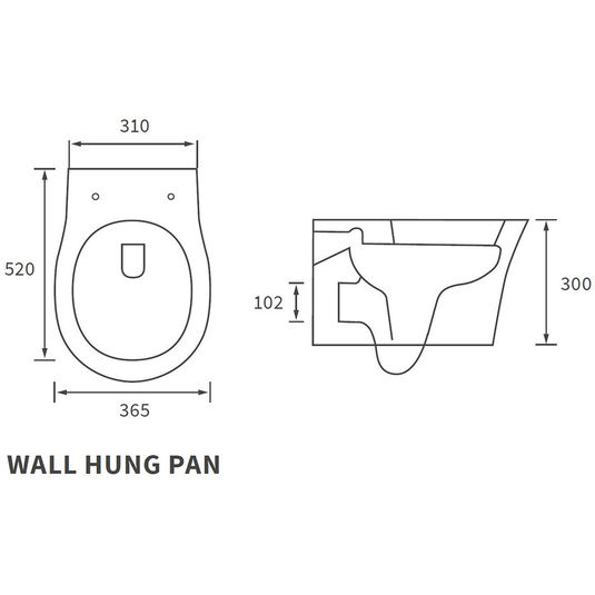 Ruby Bella Rimless Wall Hung WC & Soft Close Seat - RUBY104937 - Envy Bathrooms Ltd