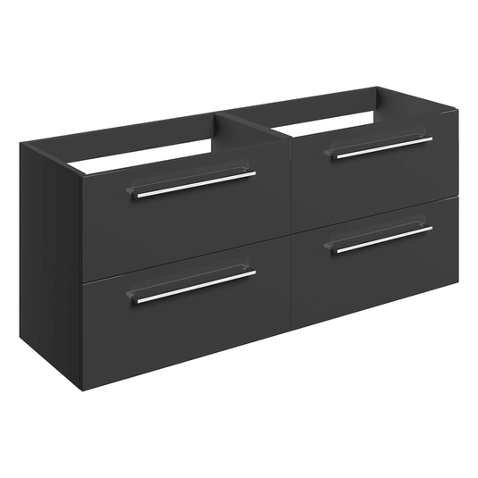 Ruby Bentley 1180mm Wall Hung 2 Drawer Basin Unit Run (No Top) - Anthracite Gloss - RUBY106926 - Envy Bathrooms Ltd