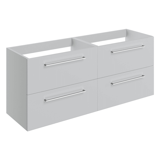 Ruby Bentley 1180mm Wall Hung 2 Drawer Basin Unit Run (No Top) - Grey Gloss - RUBY106925 - Envy Bathrooms Ltd