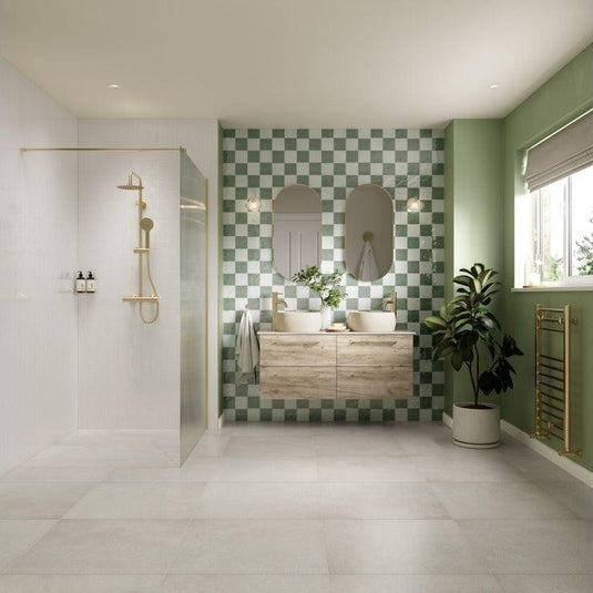 Ruby Bentley 1180mm Wall Hung 2 Drawer Basin Unit Run (No Top) - Oak - RUBY107494 - Envy Bathrooms Ltd