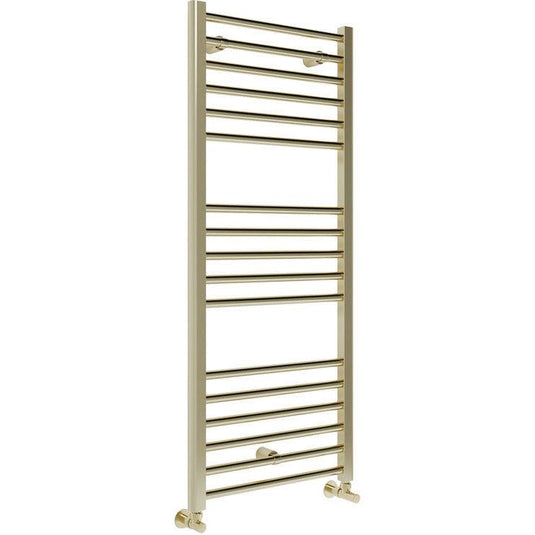 Ruby Bonnie Straight 30mm Ladder Radiator (500x1200x30mm) - Brushed Brass - RUBY108791 - Envy Bathrooms Ltd