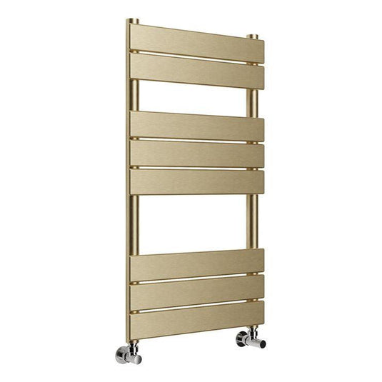 Ruby Dexter Square Ladder Radiator (500x840mm) - Brushed Brass - RUBY108794 - Envy Bathrooms Ltd