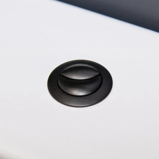 Ruby Dual Push Button Cover (Cable) - Matt Black - RUBY106324 - Envy Bathrooms Ltd