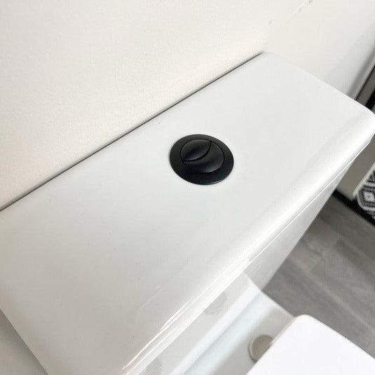 Ruby Dual Push Button Cover (Rod) - Matt Black - RUBY106326 - Envy Bathrooms Ltd