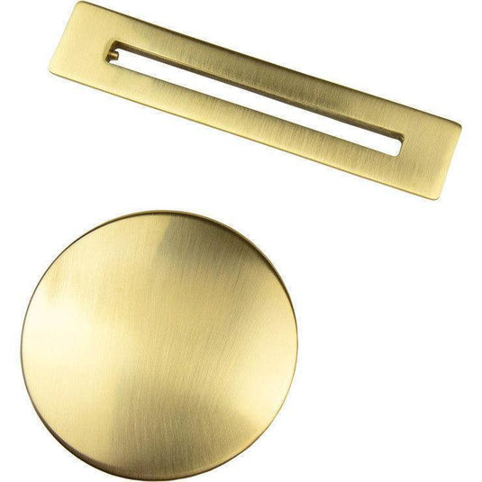 Ruby Floor Standing Bath Overflow & Waste Cover - Brushed Brass - RUBY105336 - Envy Bathrooms Ltd
