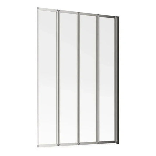 Ruby Framed Four Fold Bath Screen - Chrome - RUBY3777 - Envy Bathrooms Ltd
