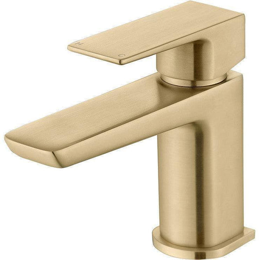 Ruby Ghost Cloakroom Basin Mixer & Waste - Brushed Brass - RUBY105808 - Envy Bathrooms Ltd